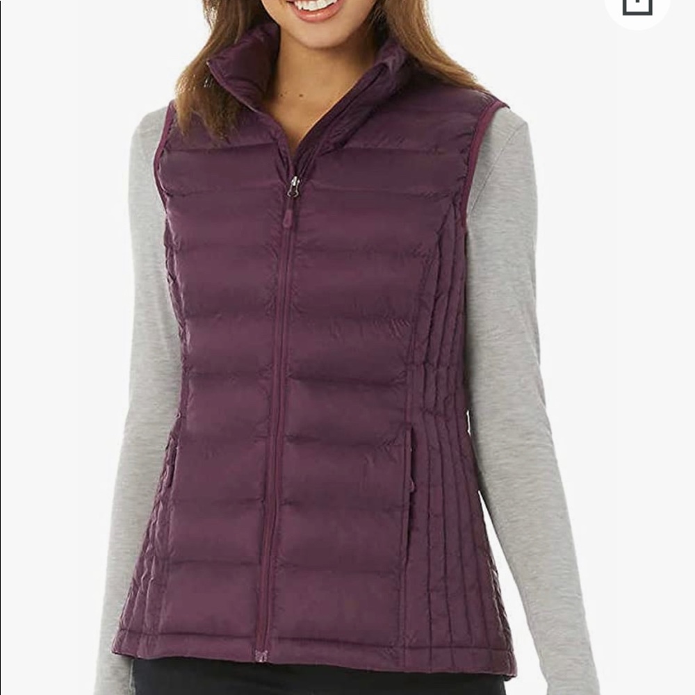 32 DEGREES WOMENS PACKABLE PUFFER VEST XXL PLUM